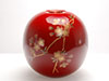 ＜本朱＞5.0丸形花瓶　桜